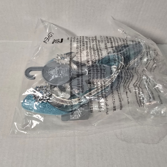 Disney Store New Elsa Frozen Dress Shoes 11C 12C Toddler Blue And Silver - Picture 2 of 6